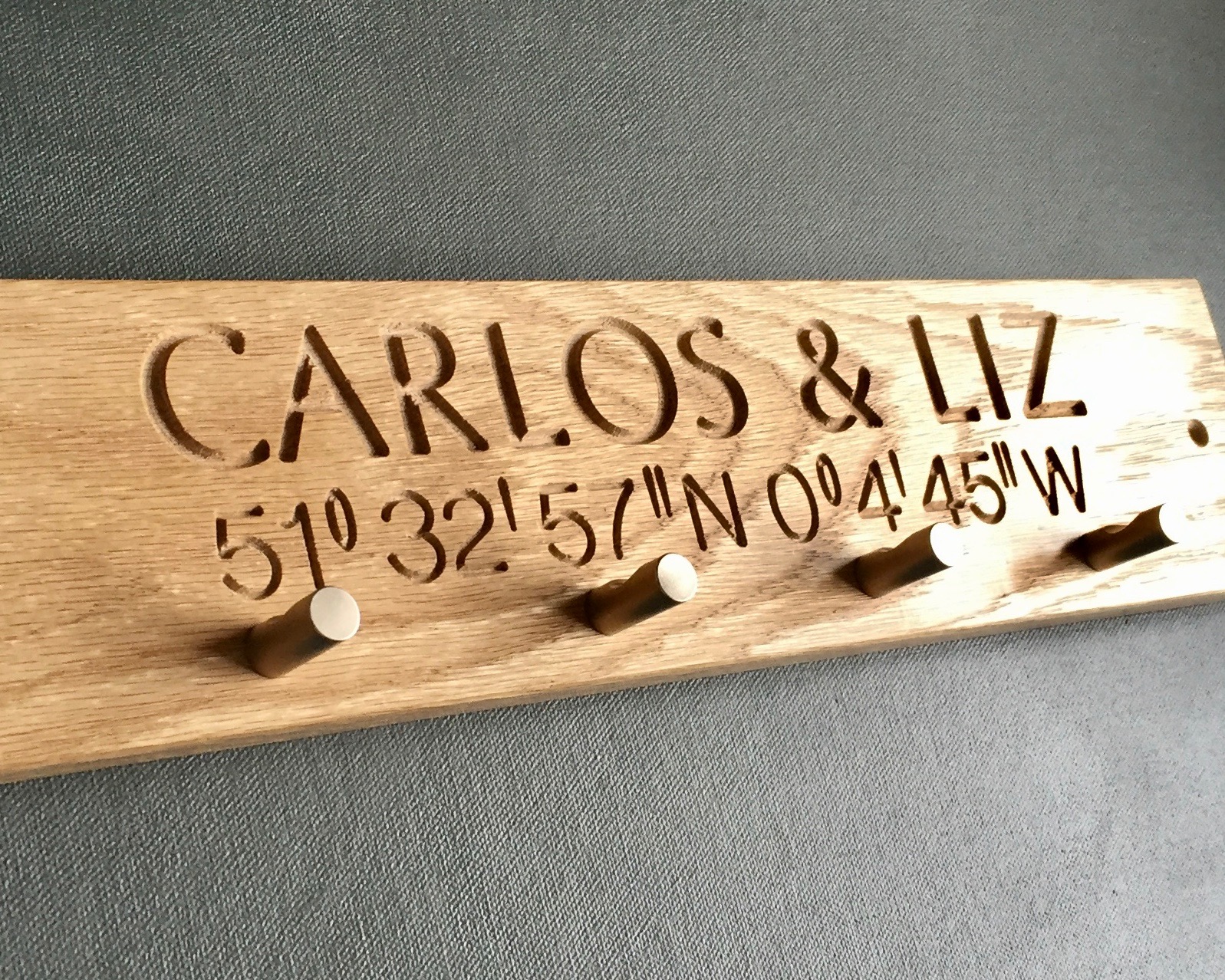 PERSONALISED COAT RACK - also suitable for keys and hats